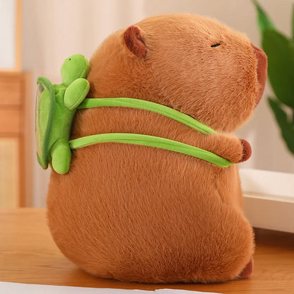 Capybara & Turtle Backpack Plush Toy