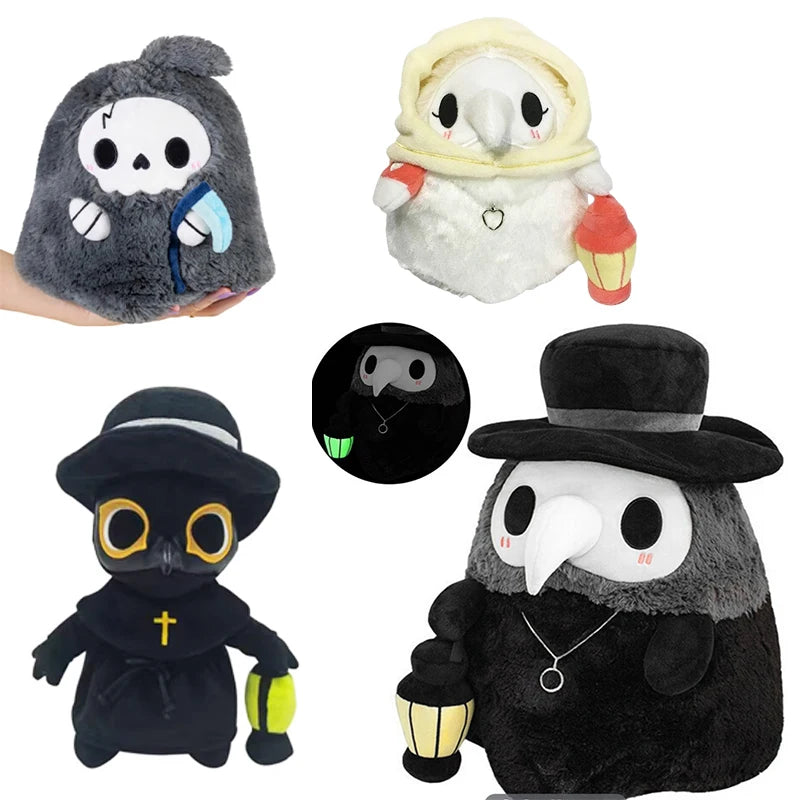 Plague Doctor Plush Toy - Glow-in-the-Dark Halloween Edition