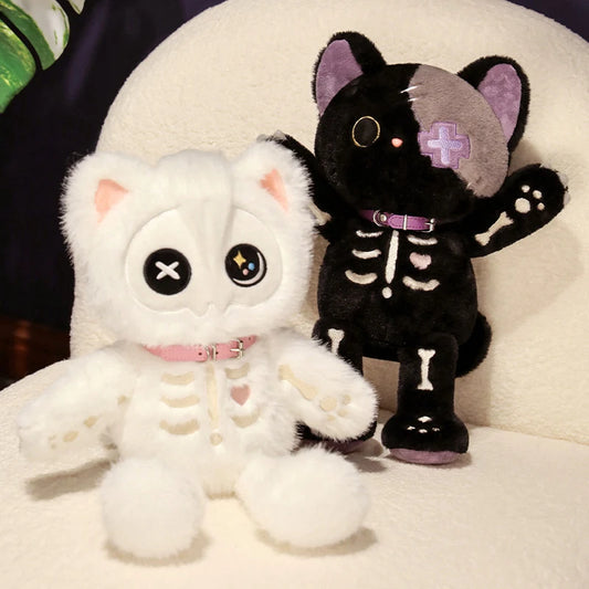 Kawaii Skeleton Cat Plush Toy