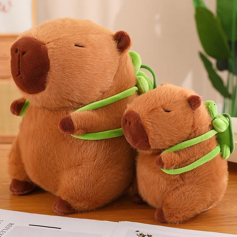 Capybara & Turtle Backpack Plush Toy