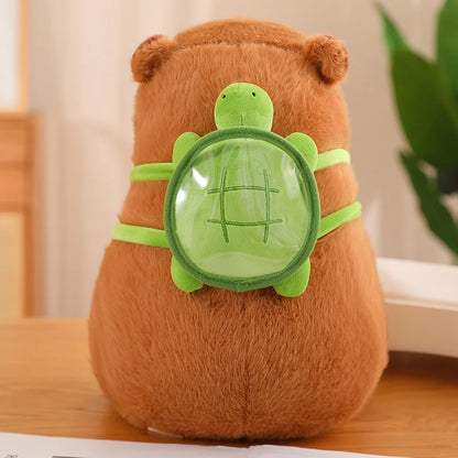 Capybara & Turtle Backpack Plush Toy